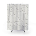 White Bauhaus Shower Curtain