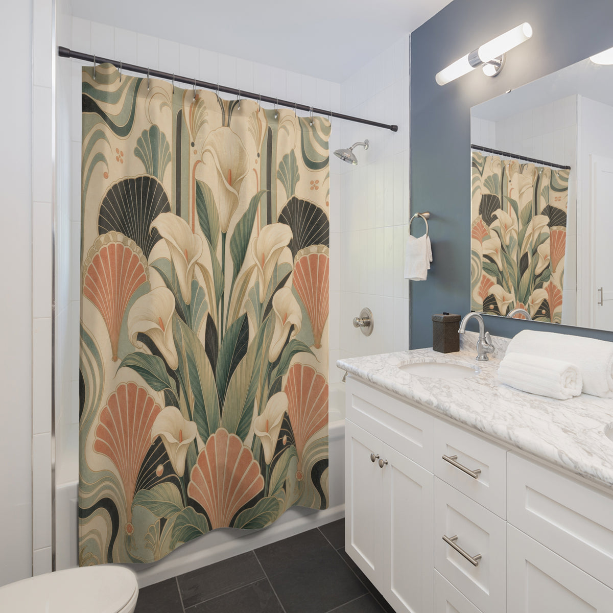 Art Deco Lily Shower Curtain