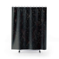 Red Black Gothic Damask Shower Curtain