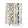 Black Beige Geometric Mark Shower Curtain