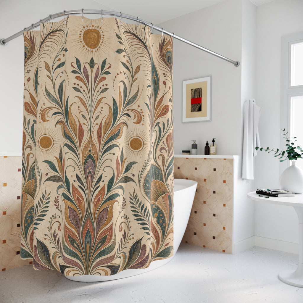 Boho Pampas Botanical Shower Curtain