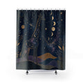 Moon Phase Safari Animal Scene Shower Curtain