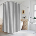 Charcoal and White Stripe Shower Curtain