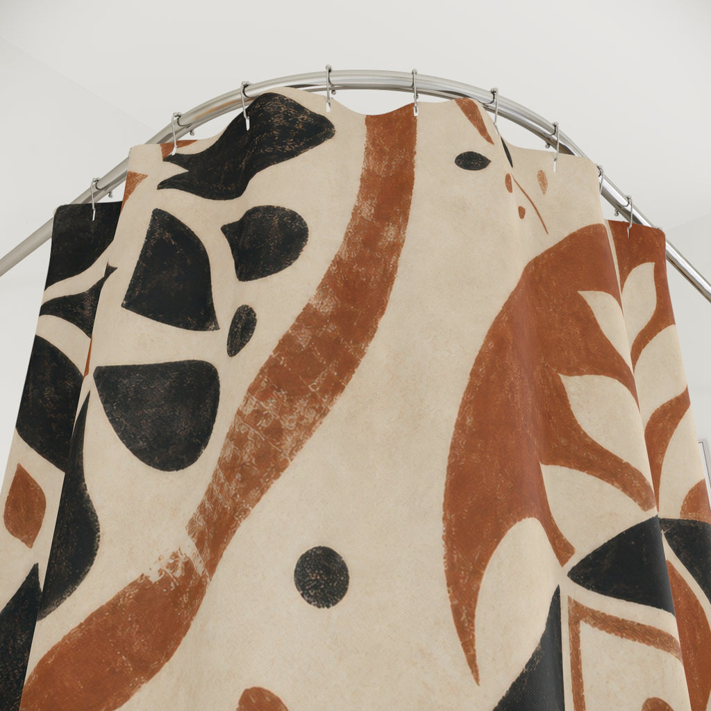Black Rust Shower Curtain