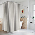Black and Cream Bold Striped Shower Curtain