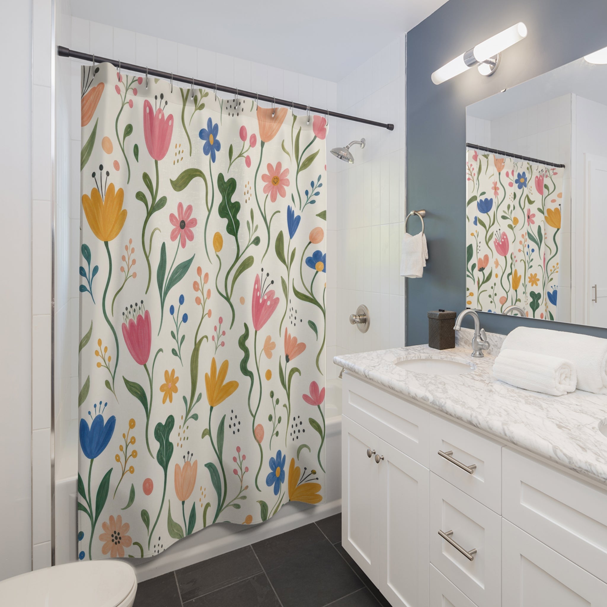 Colorful Wildflower Shower Curtain