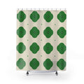Kelly Green Shower Curtain: Moroccan Quatrefoil