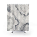 Grey Agate Marble Shower Curtain