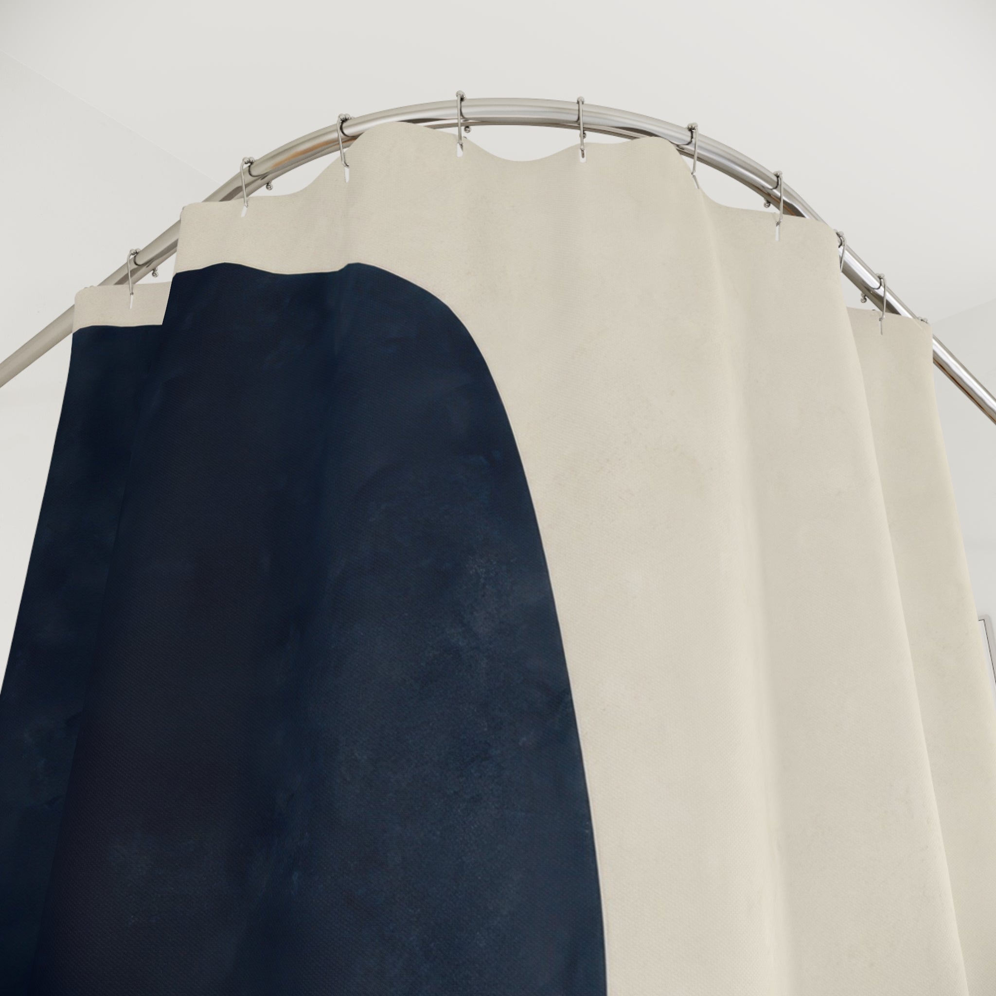 Beige Gray Modern Navy Shower Curtain: Beige Gray Modern Showe