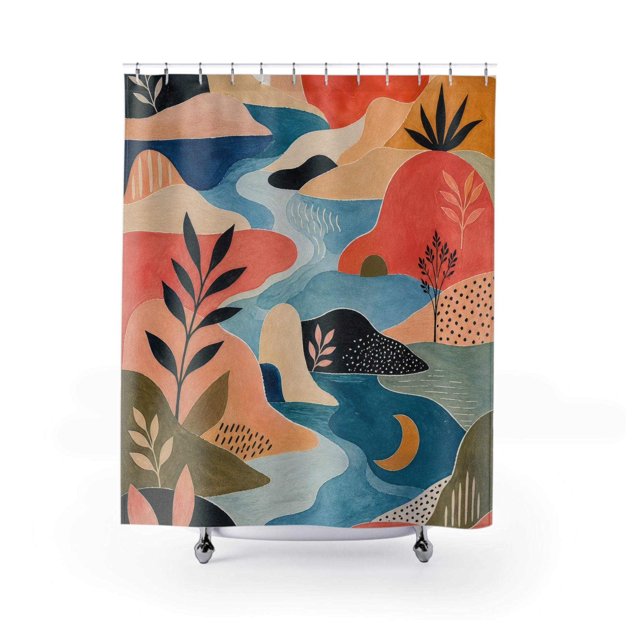 Paper Cut Sun Archipelago Shower Curtain