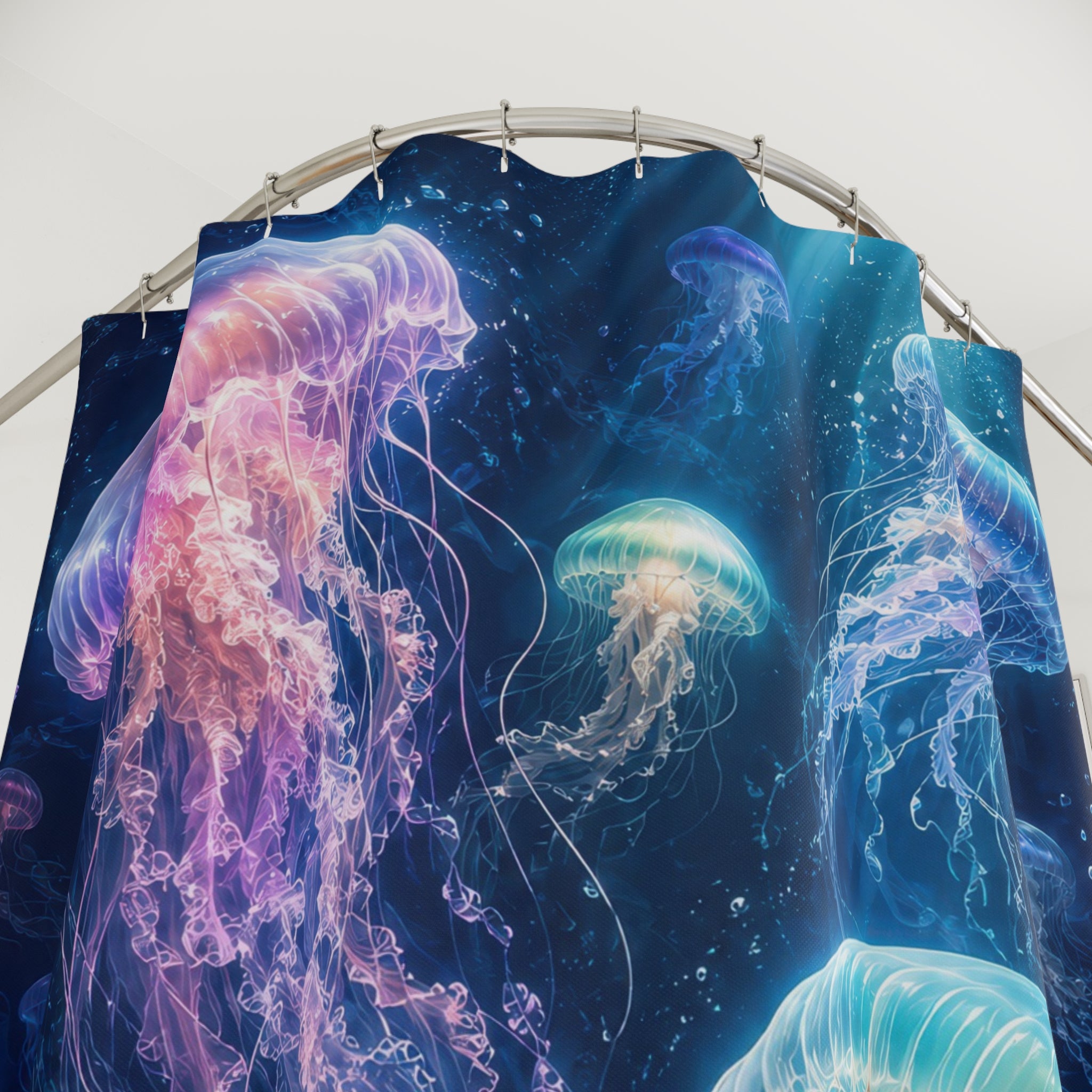 Jellyfish Shower Curtain: Blue Ocean