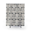 Grey Fan Geometric Shower Curtain