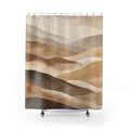 Brown Beige Watercolor Hills Shower Curtain