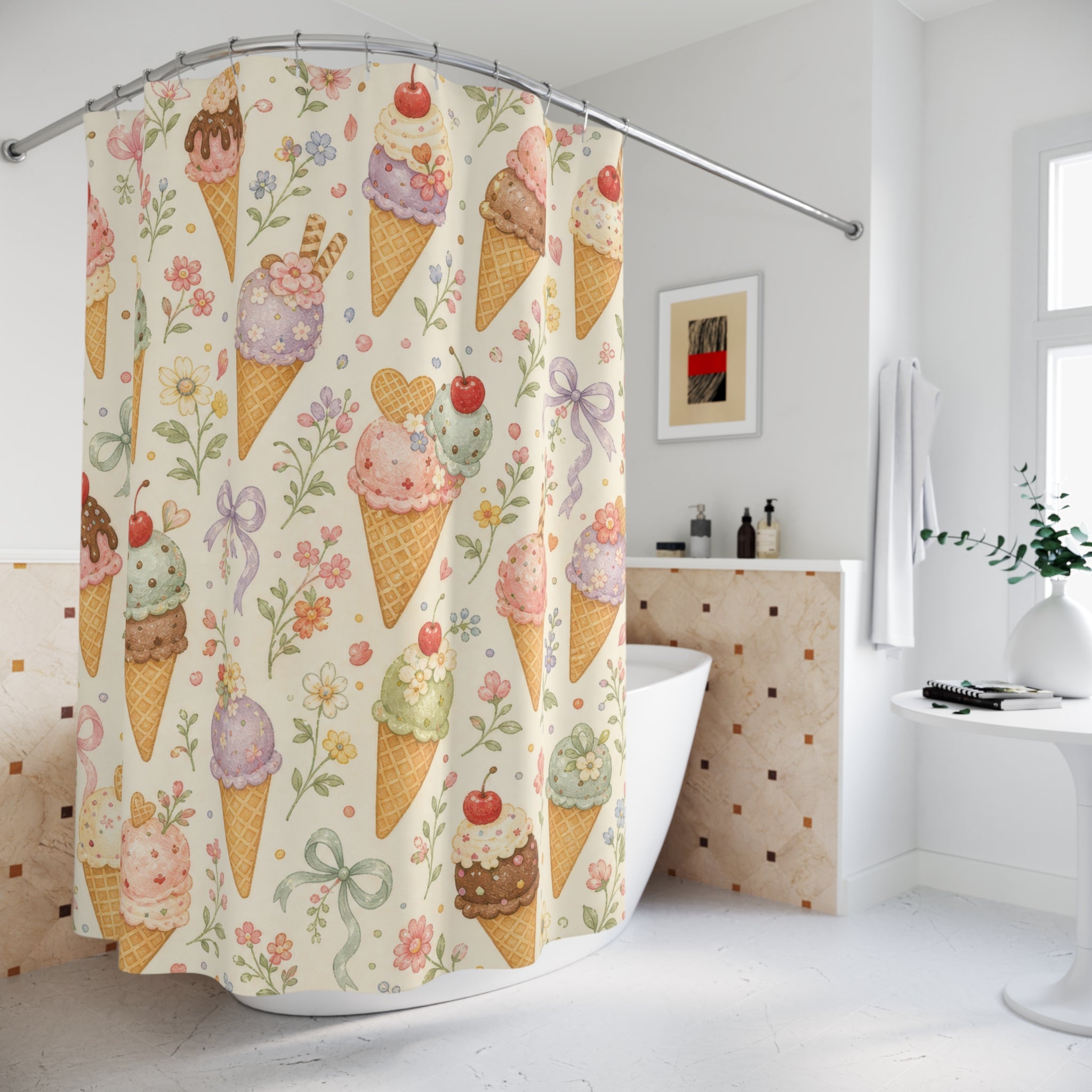 Ice Cream Cute Shower Curtain