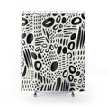Black White Shower Curtain, Abstract Dot Stripe Mark Pattern, Modern Graphic Bathroom Decor, Black White Wall Decor Guest Bath Wall Gift