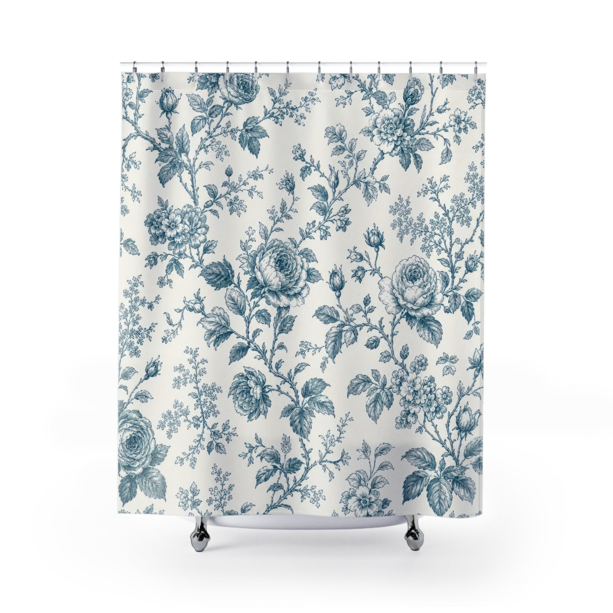 Toile Rose Branch Shower Curtain