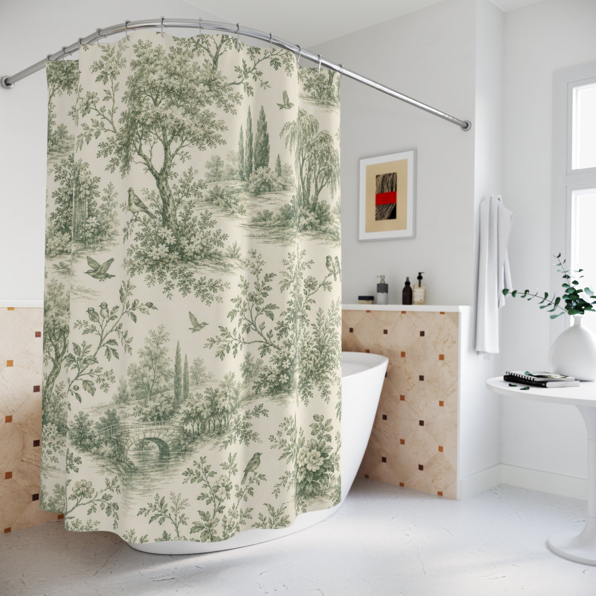 Vintage Landscape Shower Curtain