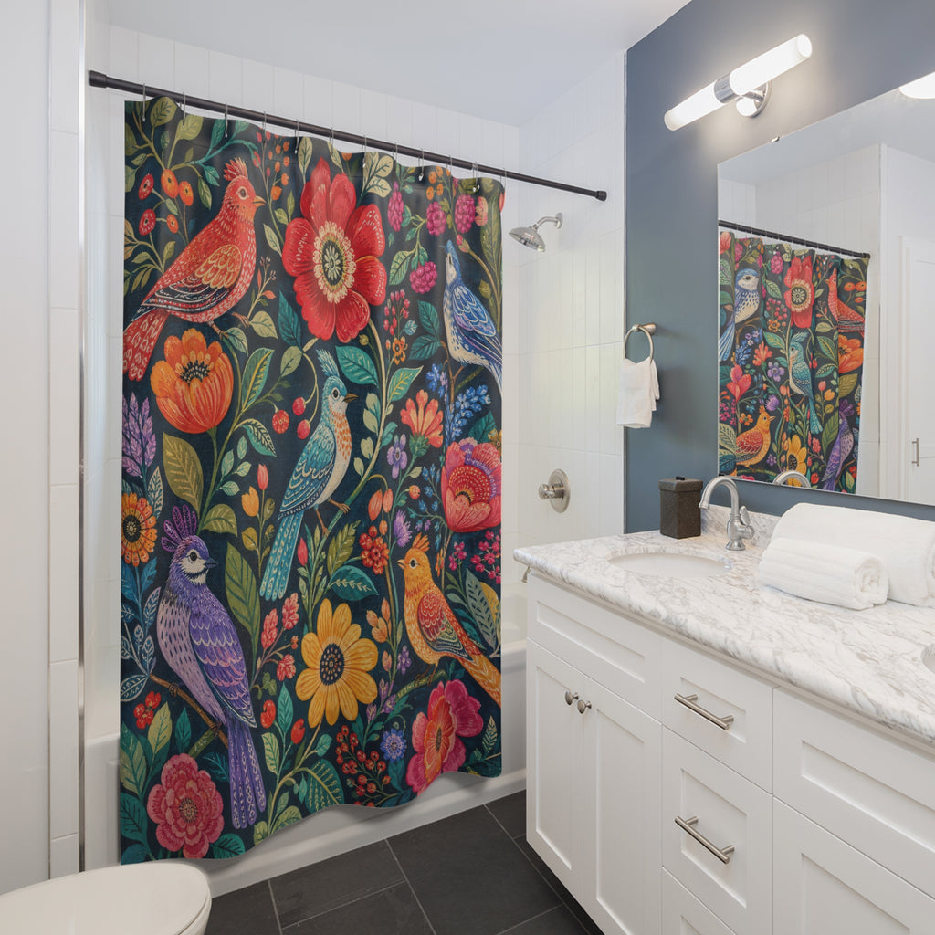 Colorful Folk Garden Shower Curtain