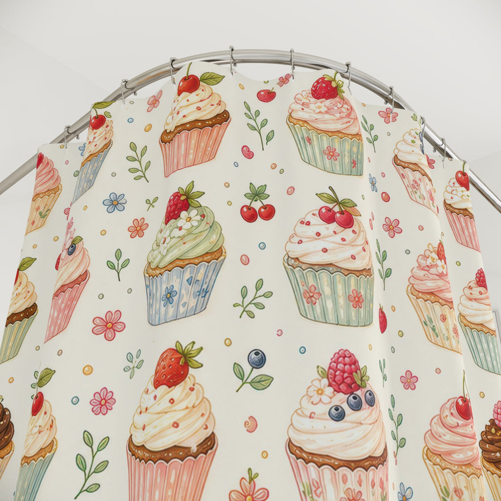 Cupcake Cute Shower Curtain