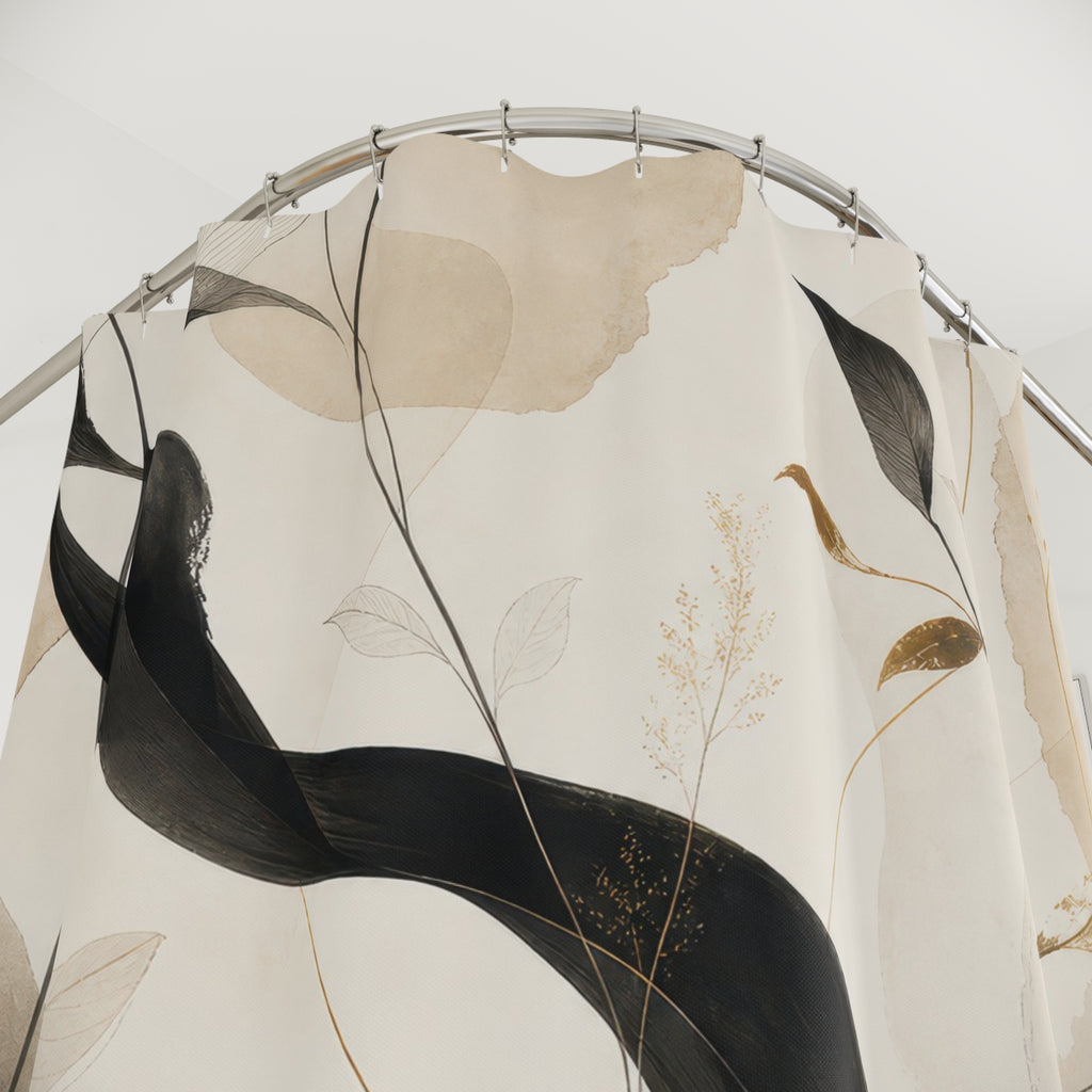 Black and Gold Shower Curtain