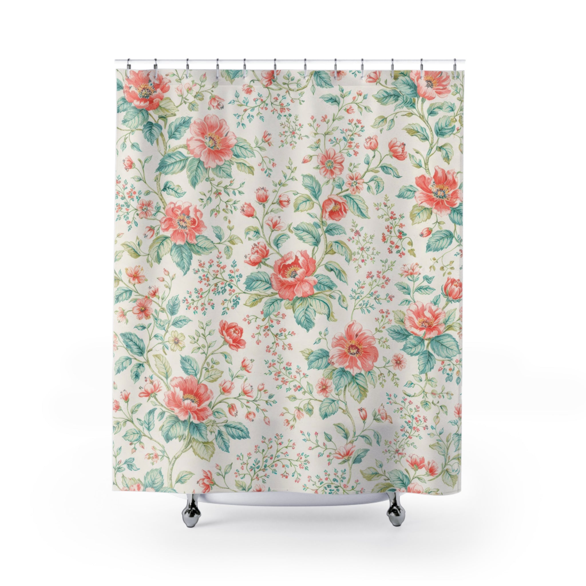 Vintage English Cottage Floral Shower Curtain – Chintz