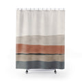 Terracotta Beige Layered Landscape Shower Curtain