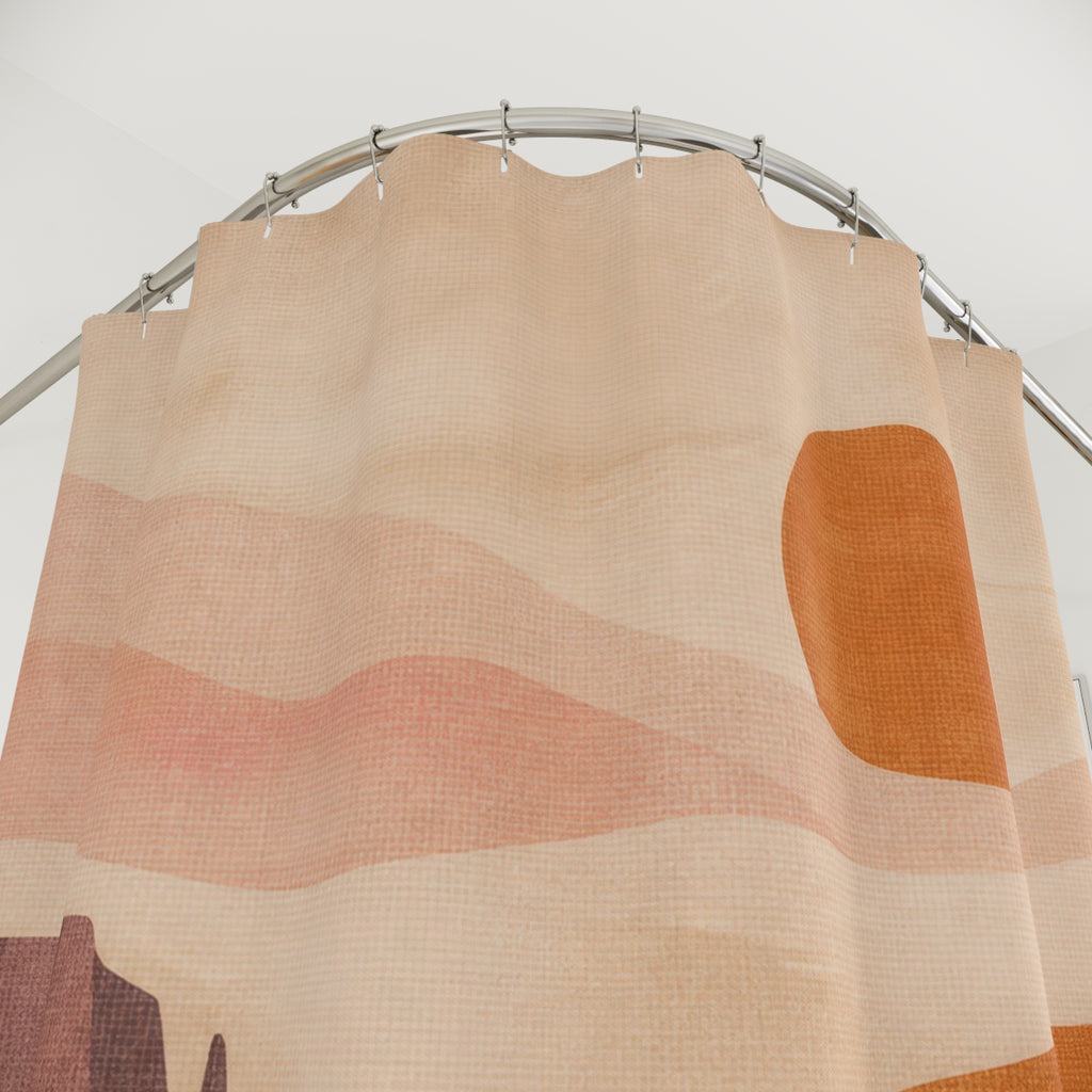 Terracotta Desert Sunset Shower Curtain