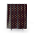 Burgundy & Gold Damask Shower Curtain – Victorian Ogee