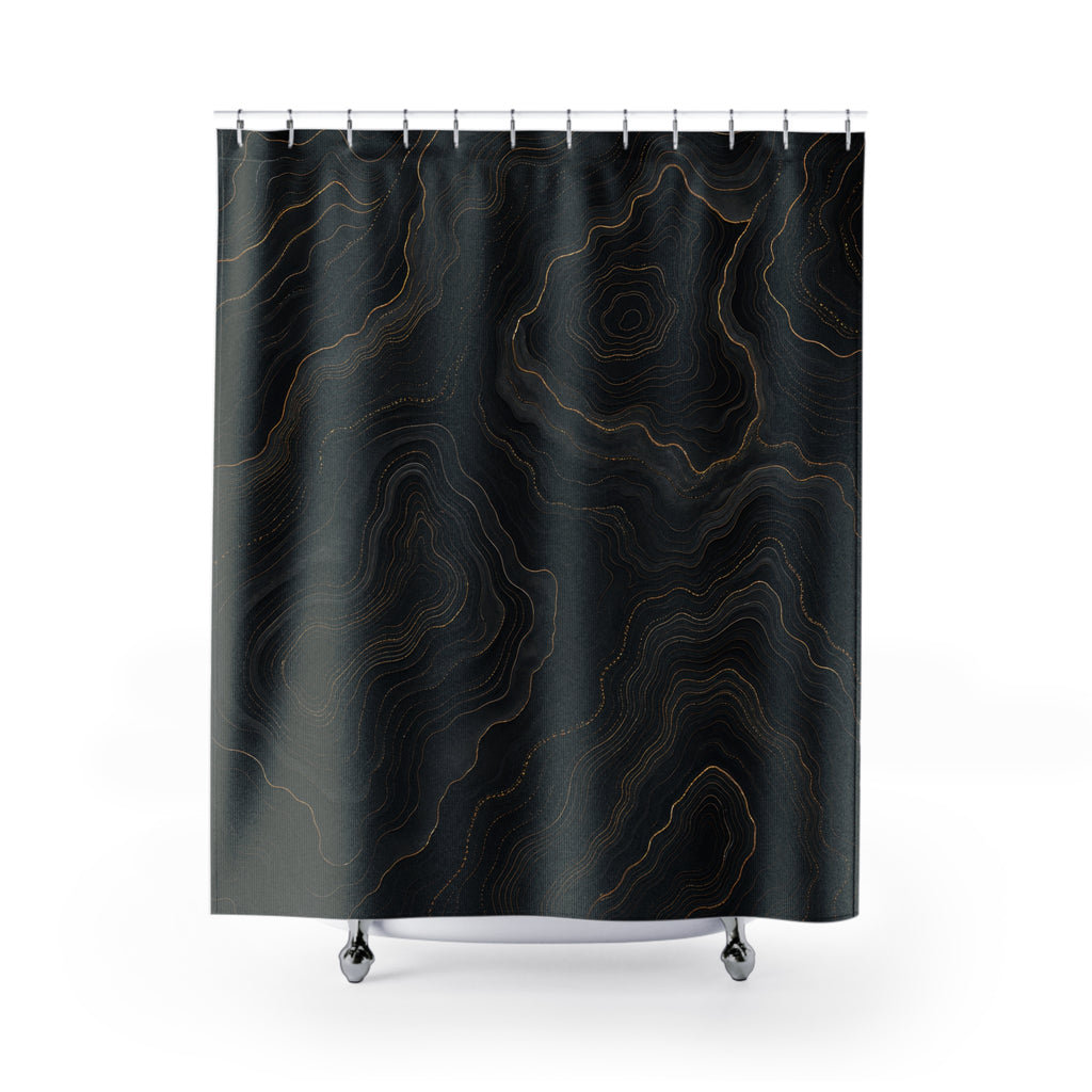 Black and Gold Shower Curtain
