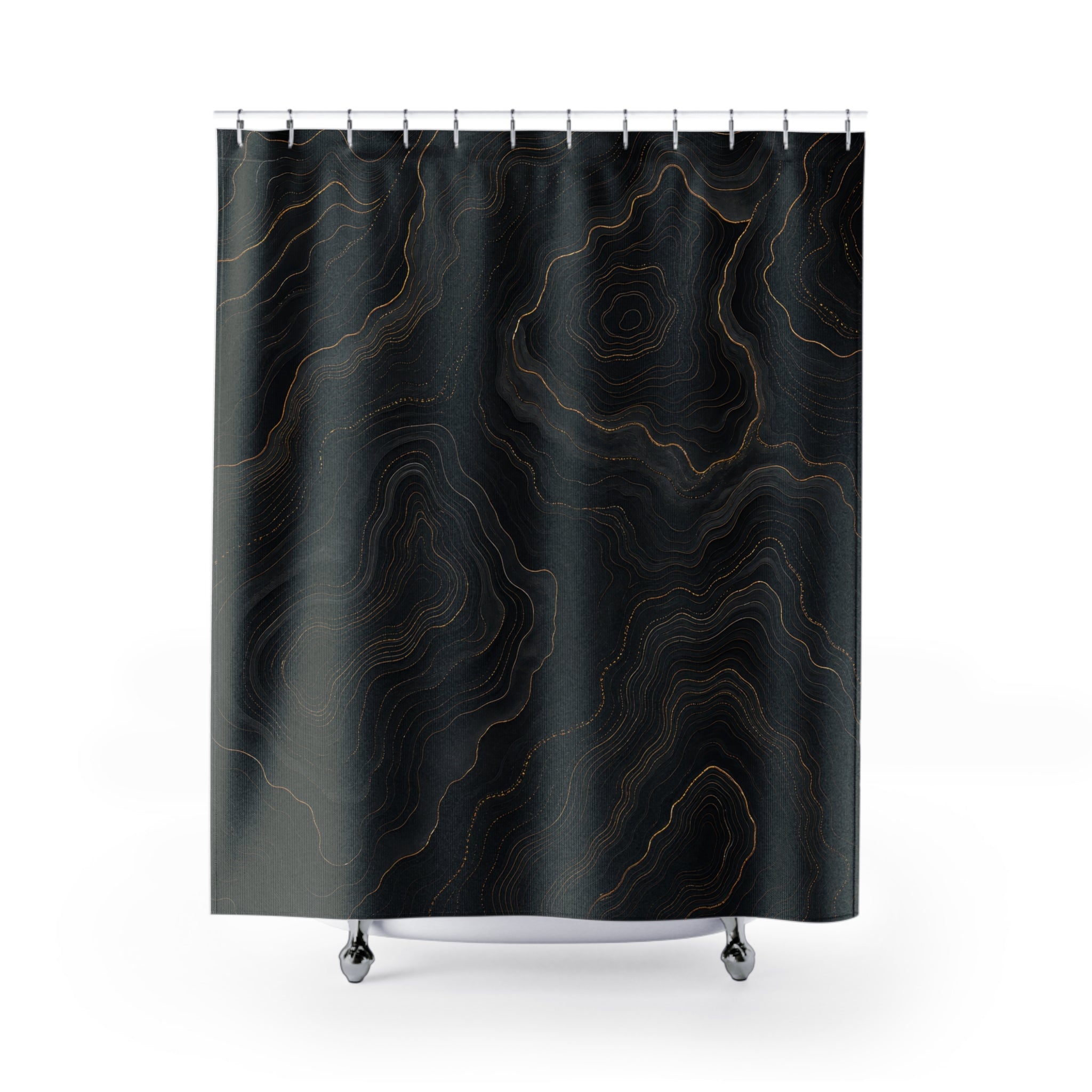 Black and Gold Shower Curtain