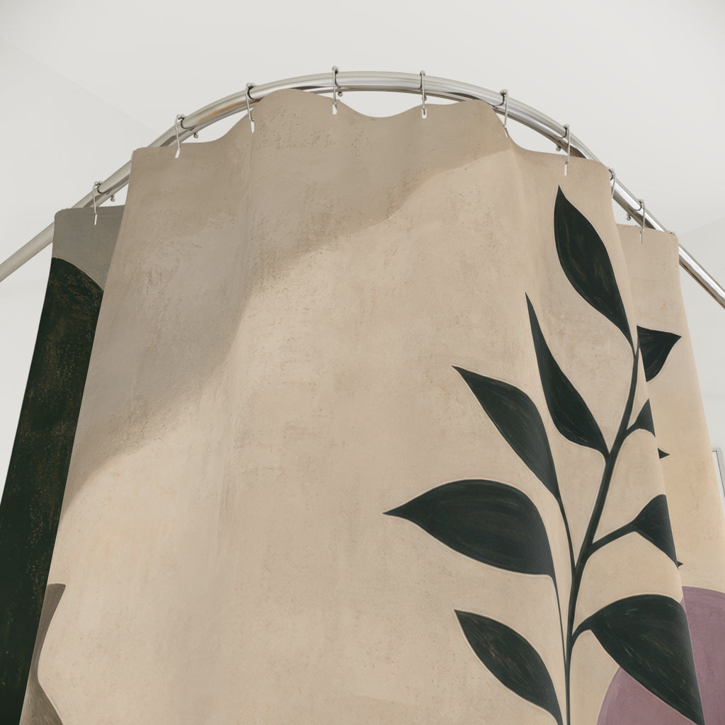 Sculptural Still Life Mid Century Modern Shower Curtain