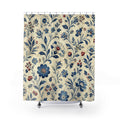 Blue Country Vintage Floral Shower Curtain