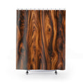 Unique Wood Grain Shower Curtain, Brown Knot Pattern Art, Rustic Cabin Bathroom Decor, Warm Natural Woodgrain Wall Guest Bath Gift For Home