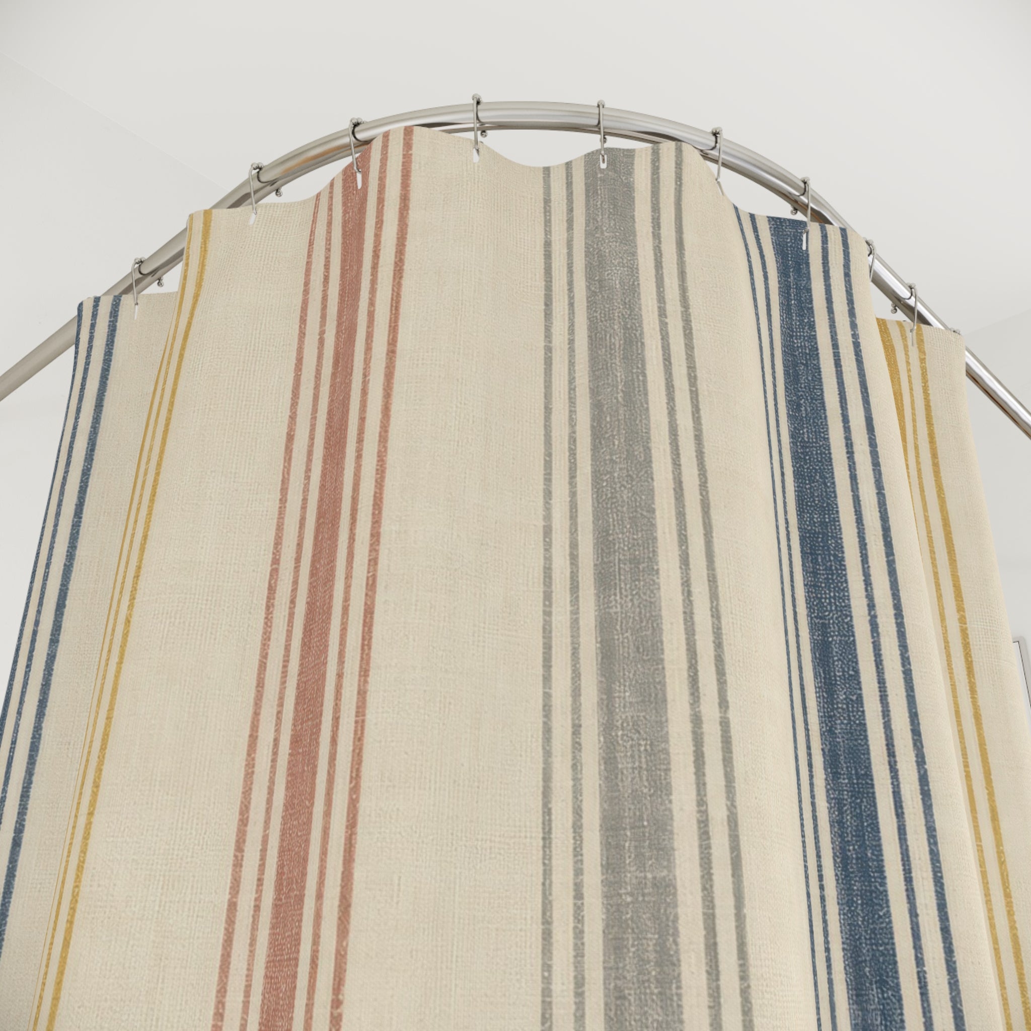 French Stripe Striped Shower Curtain