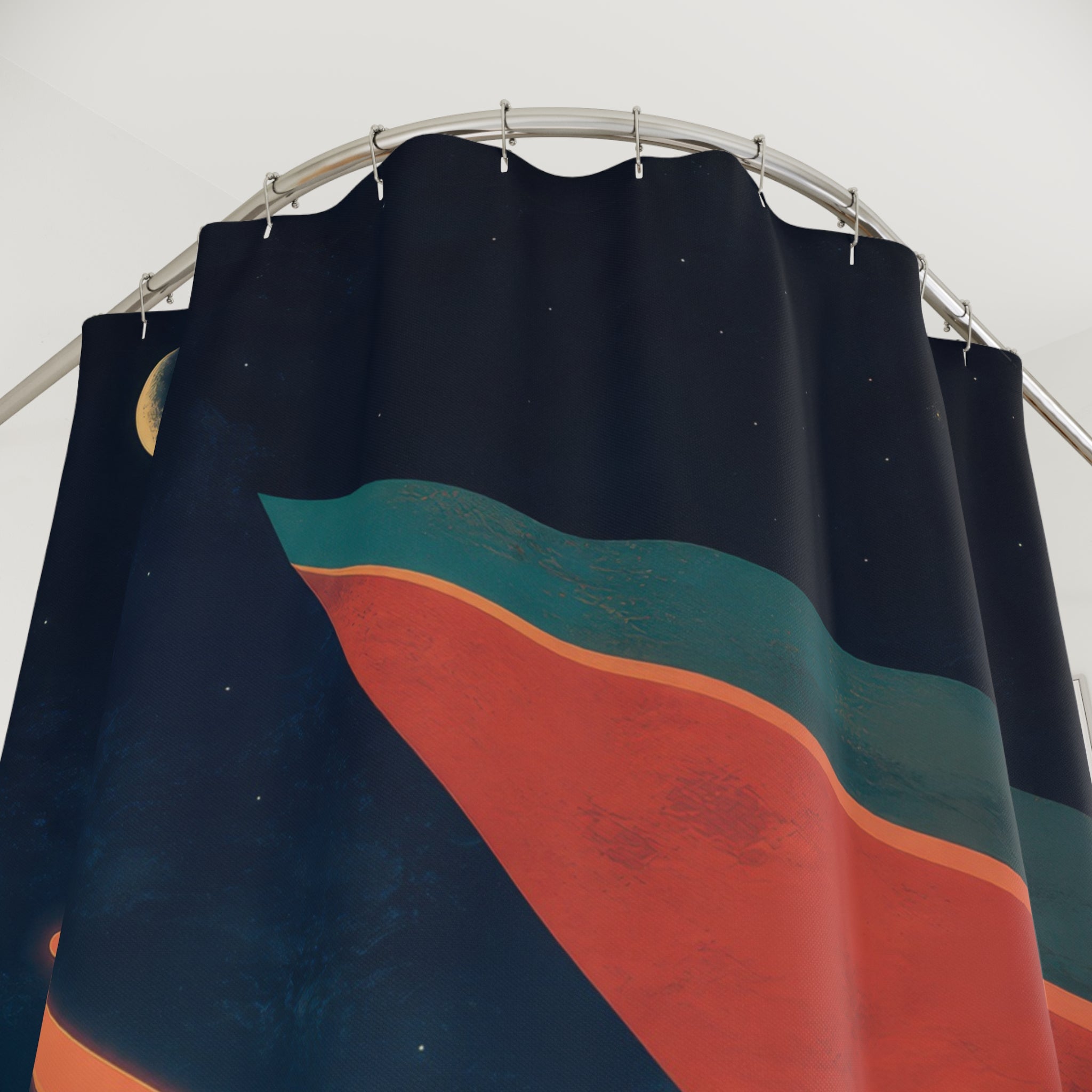 Desert Night Mid Century Style Shower Curtain