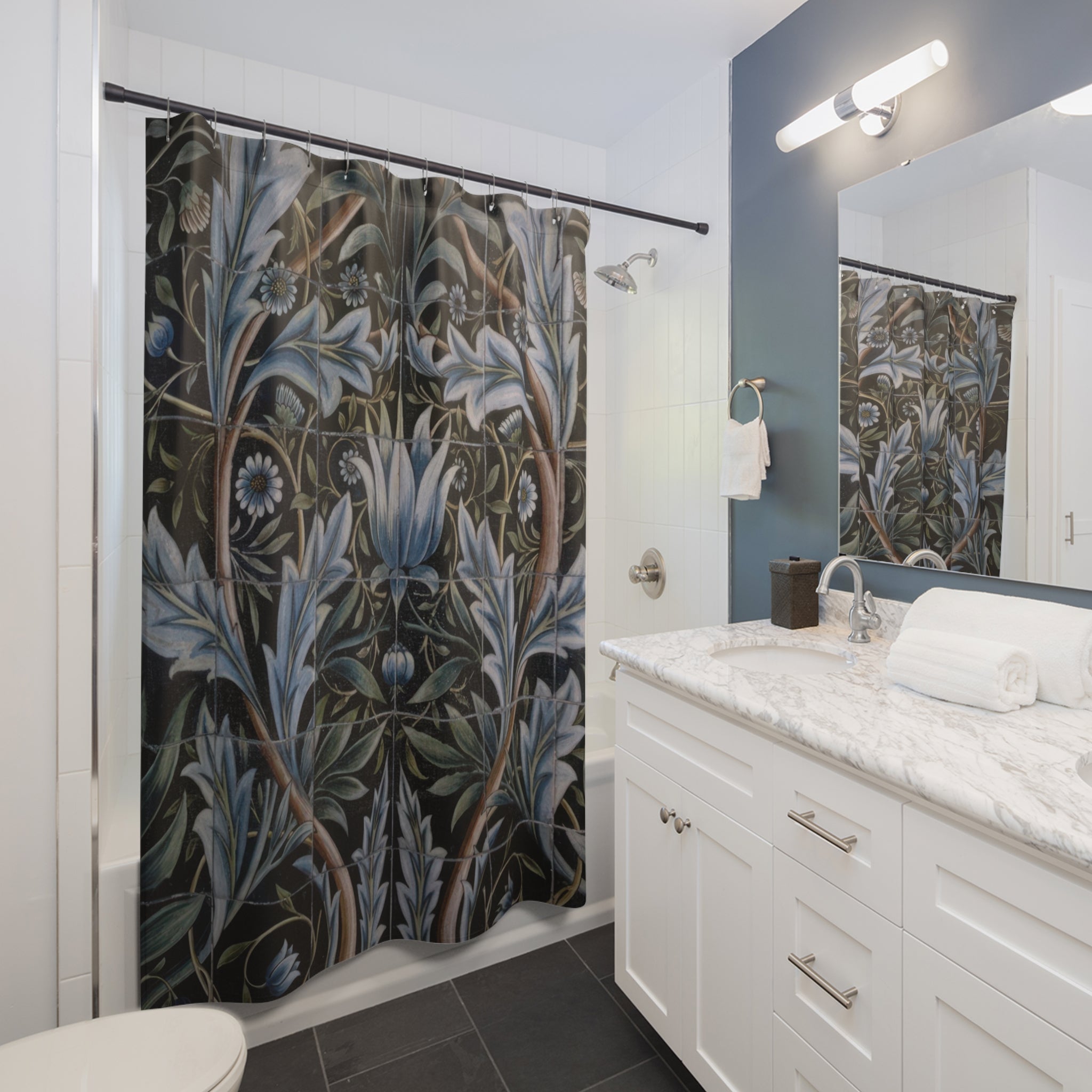 William Morris Membland Hall Tile Shower Curtain