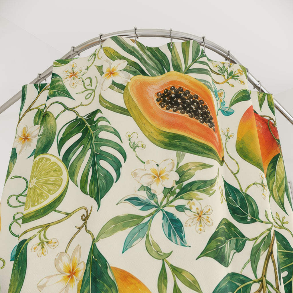 Papaya Citrus Shower Curtain
