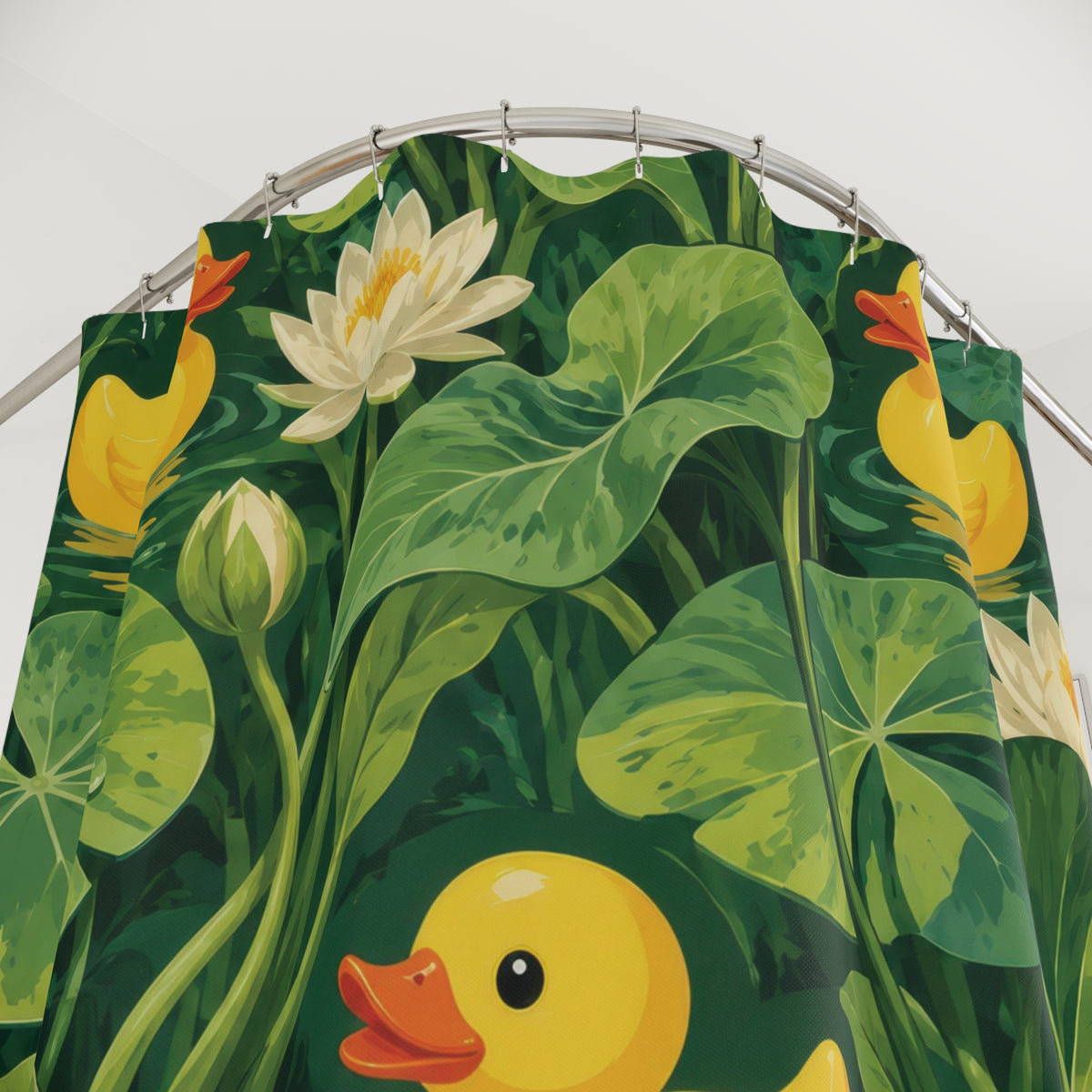 Rubber Duck Shower Curtain – Green Lily Pond