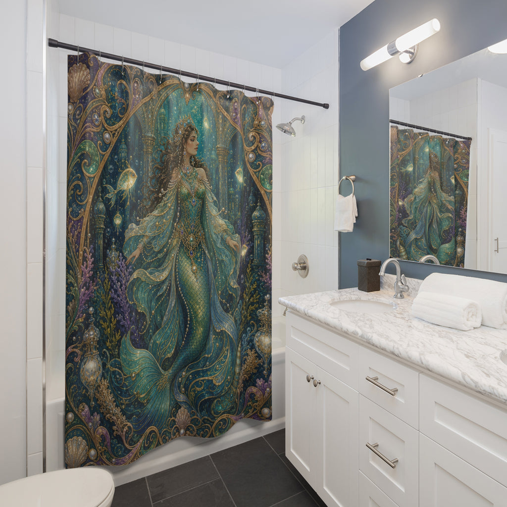 Dark Mermaid Arch Shower Curtain
