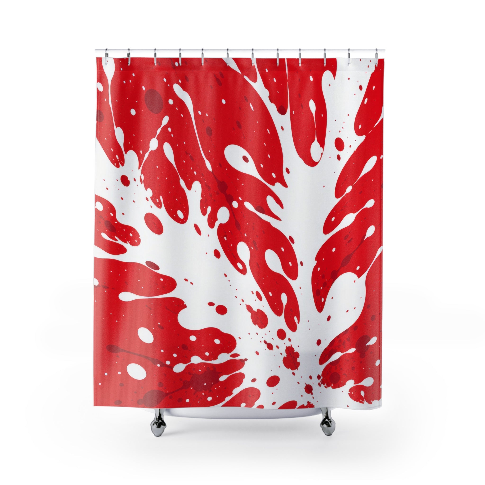 White Paint Splash Shower Curtain
