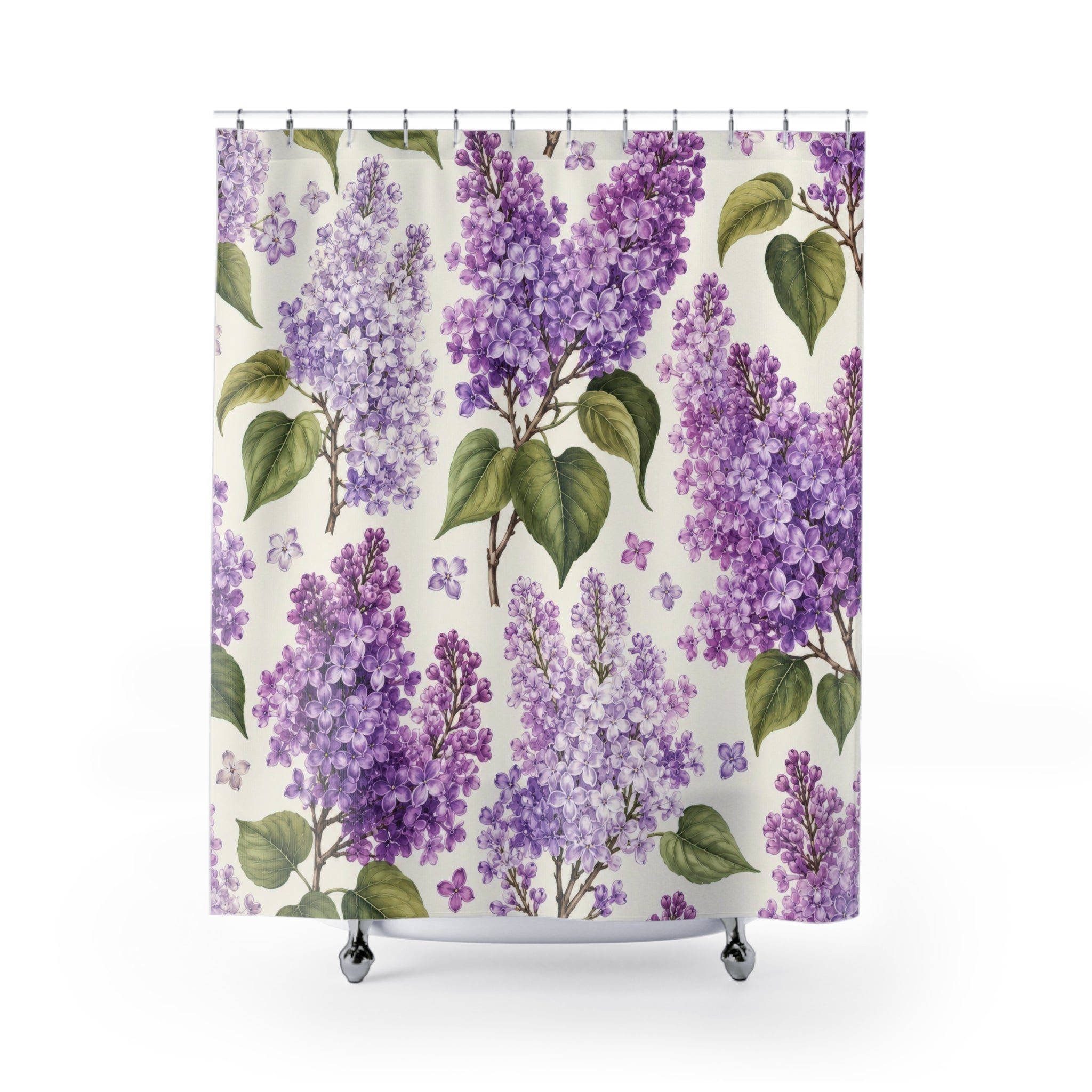 Lilac Shower Curtain: Purple Botanical Garden