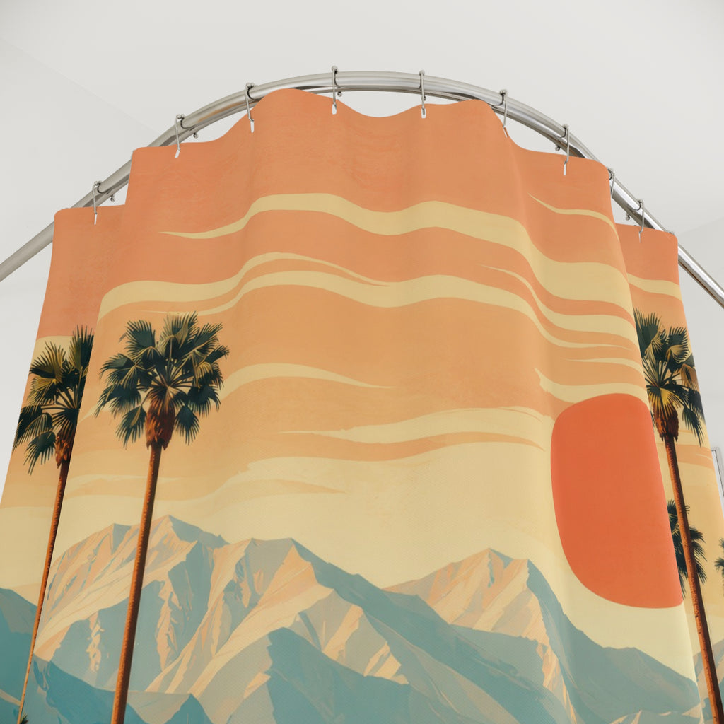 Palm Springs Shower Curtain: Desert Pool