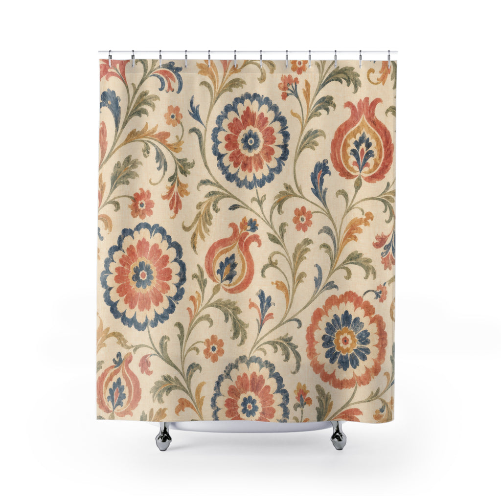 Painterly Suzani Shower Curtain