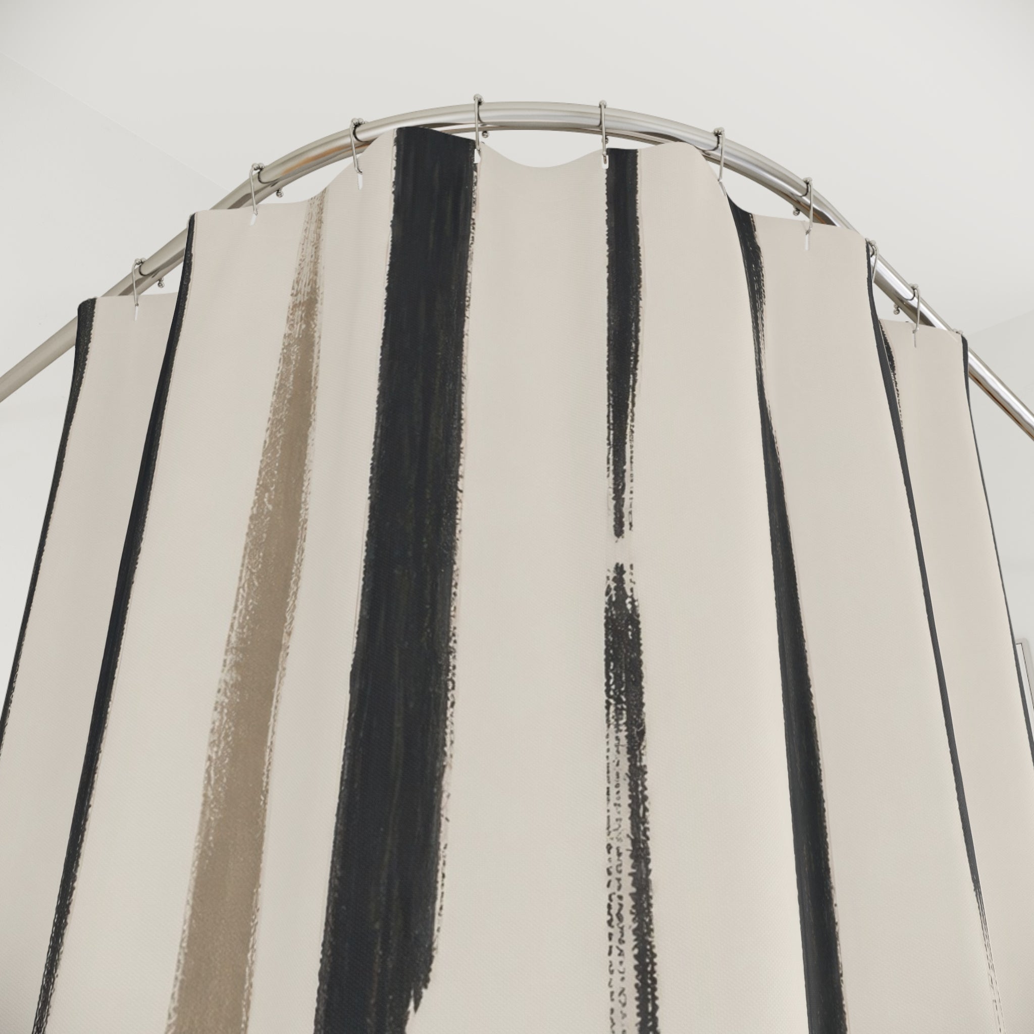 Irregular Brush Stripe Shower Curtain