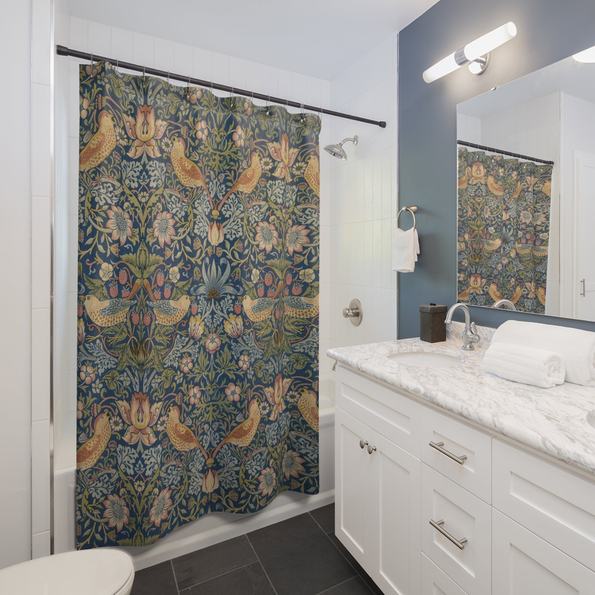 William Morris Strawberry Thief Shower Curtain