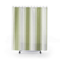 Green Tea Hotel Stripe Shower Curtain