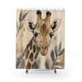 Close Animal Sketch Portrait Shower Curtain