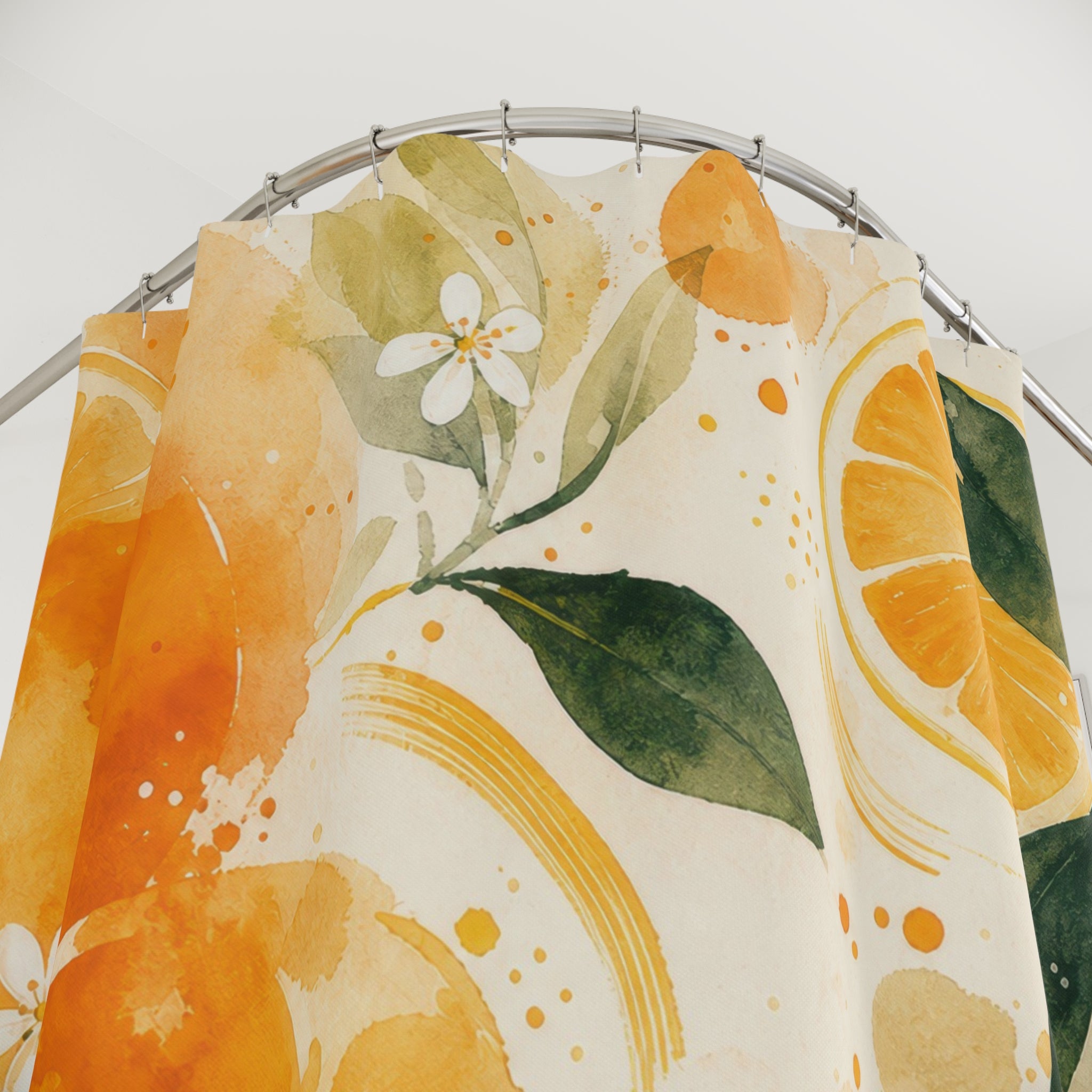 Citrus Fruit Orange Shower Curtain