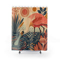 Folk Art Spoonbill Shower Curtain