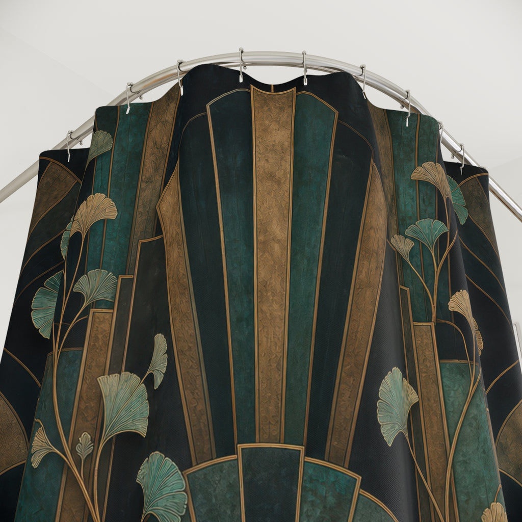 Antique Art Deco Ginkgo Shower Curtain